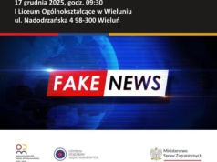„Fake czy fakt? Jak nie dać się dezinformacji?” – debata w I LO w Wieluniu