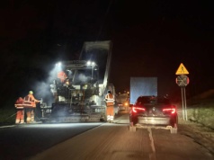 Korki na DK28 w Starej Wsi. Trwa wymiana nawierzchni asfaltowej