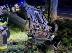 Dachowanie samochodu osobowego we Wróblewie