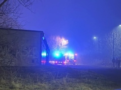 Nocny pożar na osiedlu. Andrychów