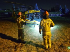 Z ostatniej chwili: Meszna: Samochód uderzył w przepust. Lądował śmigłowiec LPR – foto