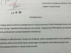 Sołtyska dziękuje policjantom za wzorową interwencję