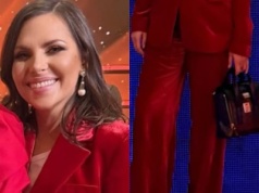 Kwaśniewska cała w czerwieni. Stylistka bezlitośnie: Kanapa mogłaby pozazdrościć stylu