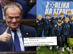 Gdańsk: premier Tusk obiecał pizzę młodym piłkarzom, jak będą mieć pół miliona lajków i teraz muszą zbierać
