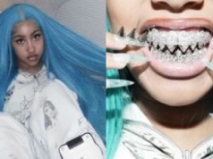 12-letnia North West w niebieskich włosach świeci grillem na zębach. "SMUTNE. To przecież jeszcze dziecko" (FOTO)