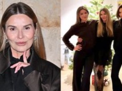 RZADKI WIDOK: Hanna Lis pozuje na tle choinki z DOROSŁYMI CÓRKAMI. Podobne do sławnej mamy? (FOTO)