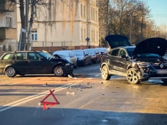 Kolizja przy ulicy Lotniczej w Legnicy (FOTO)