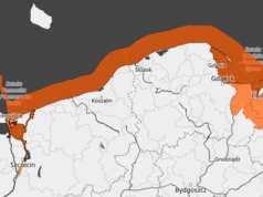 Ostrzeżenia przed cofką na całym Wybrzeżu