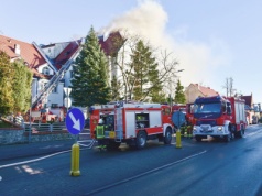Pożar w budynku ZUS-u w Sztumie