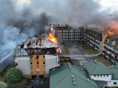 Wielki pożar budynków mieszkalnych w Ząbkach