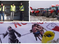 Sprzeciw wobec umowy Mercosur i zagrożeń dla hodowców. Rolnicy protestują przy DK66 Wysokie Mazowieckie - Zambrów