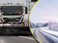 Atak zimy na Warmii i Mazurach. Ciężarówka wjechała do rowu