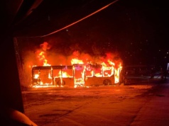 Pożar autobusu na zajezdni w Katowicach