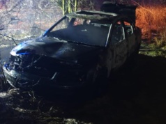 POŻAR SAMOCHODU W MIEJSCOWOŚCI DOBRÓW