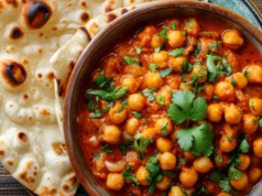 Sycące, aromatyczne i gotowe w 15 minut. Danie Mateusza Gesslera z cieciorką w aromatycznym sosie pomidorowym