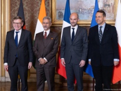 Paryż. Spotkanie ministrów spraw zagranicznych Trójkąta Weimarskiego i Indii