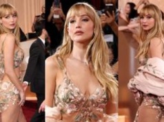 Złote Globy 2026. Rozgogolona Jennifer Lawrence w najodważniejszej kreacji wieczoru. Gwiazda postawiła na naked dress i 