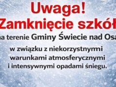 W poniedziałek nie ma lekcji! Z powodu mrozu szkoły w gminie Świecie nad Osą będą zamknięte