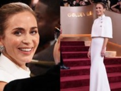 Emily Blunt prezentuje swoje odmienione lico na czerwonym dywanie podczas Złotych Globów (ZDJĘCIA)