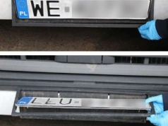 Ciężarówka z dwiema rejestracjami w obrotowej ramce i wyrok za przemyt papierosów