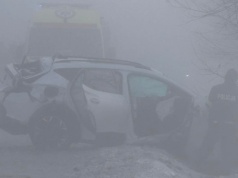 Potężna kraksa na drodze. Tłuczań