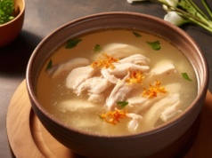 Rozgrzewający bulion imbirowy z karmelizowanym kurczakiem według przepisu Celiny Statkiewicz
