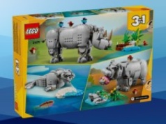 LEGO Creator 3w1 Dzikie zwierzęta dumny nosorożec z ptakami za 191,09 zł w Amazon PL