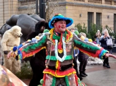 Dziady rozrabiały w centrum Katowic. Zachęcali do odwiedzenia Żywiecczyzny