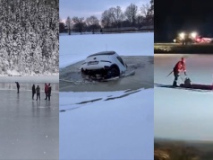 Strażacy przypominają, że nie ma bezpiecznego lodu i apelują żeby nie ryzykować