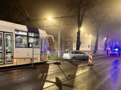 Kraksa na Pomorzanach. Tramwaje unieruchomione