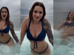 UWAGA: Ewelina Lisowska i jej bogata mimika ślą buziaczki z bulgoczącego jacuzzi we Włoszech: "Buongiorno" (WIDEO)