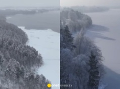 Jezioro Hańcza skute lodem. Badacze nie widzieli takiego zjawiska od lat