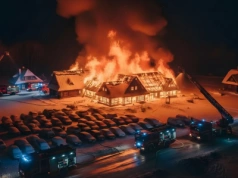 Pożar karczmy w trakcie wesela! Są poszkodowani. Zobacz video