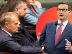 Morawiecki o Tusku: przykleił się do promu i krzyczy: "płyniemy!"
