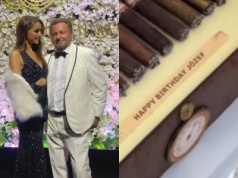 Nietypowy tort i luksus dookoła. Tak Tuchlińska świętowała 79. urodziny Wojciechowskiego