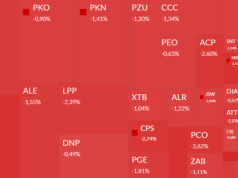 Mapa GPW: CD Projekt, Cyfrowy Polsat, Torpol, Arctic Paper i Medicalgorithmics w centrum uwagi