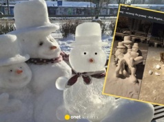 Śnieżna rodzina na Mokotowie zniszczona. Mieszkańcy żałują nietypowej instalacji