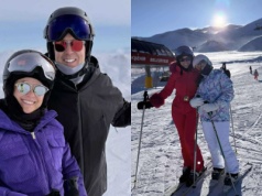 Kurzopki pozdrawiają z rodzinnego wypadu na narty. Katarzyna wkroczyła na stok tanecznym krokiem