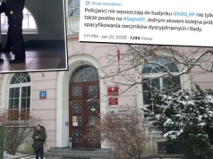 KRS reaguje na przeszukanie w budynku. 