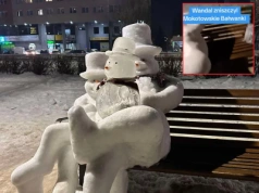 Rodzina bałwanków w Warszawie zdewastowana. Nagranie trafiło do sieci