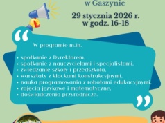 Szkoła Podstawowa w Gaszynie zaprasza na Dzień Otwarty