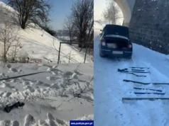 Ciął barierki pod wiaduktem. 37-latek zatrzymany na gorącym uczynku