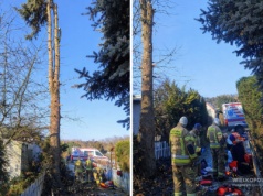 Upadek z wysokości na Rodzinnych Ogródkach Działkowych