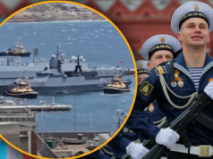 Rosyjscy marynarze dali powód do żartów. Nagrywający wybuchnął śmiechem