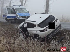 Wypadł z drogi niedaleko Bystrzycy Górnej
