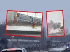 Pociąg i auto płonęły, ewakuowano 700 osób. "Widok był przerażający".