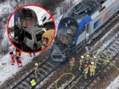 Dwa pociągi uderzyły w samochód. Paraliż na kolei, dramatyczne zdjęcia