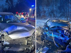 Czołowe zderzenie na drodze krajowej. Siedem osób poszkodowanych