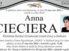 Zmarła Anna Cieciera, wieloletnia dyrektor Powiatowego Urzędu Pracy w Siedlcach