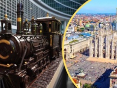 Ten pociąg ma lokomotywę i eleganckie wagony. I jest cały z czekolady